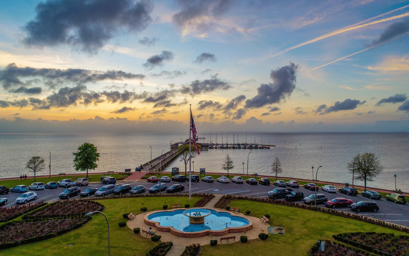 The Fairhope pier and Mobile Bay at first light